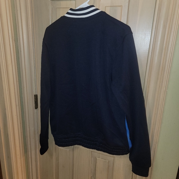 NWT Mens Sz M Ben Sherman Zip Up Jacket Blue White